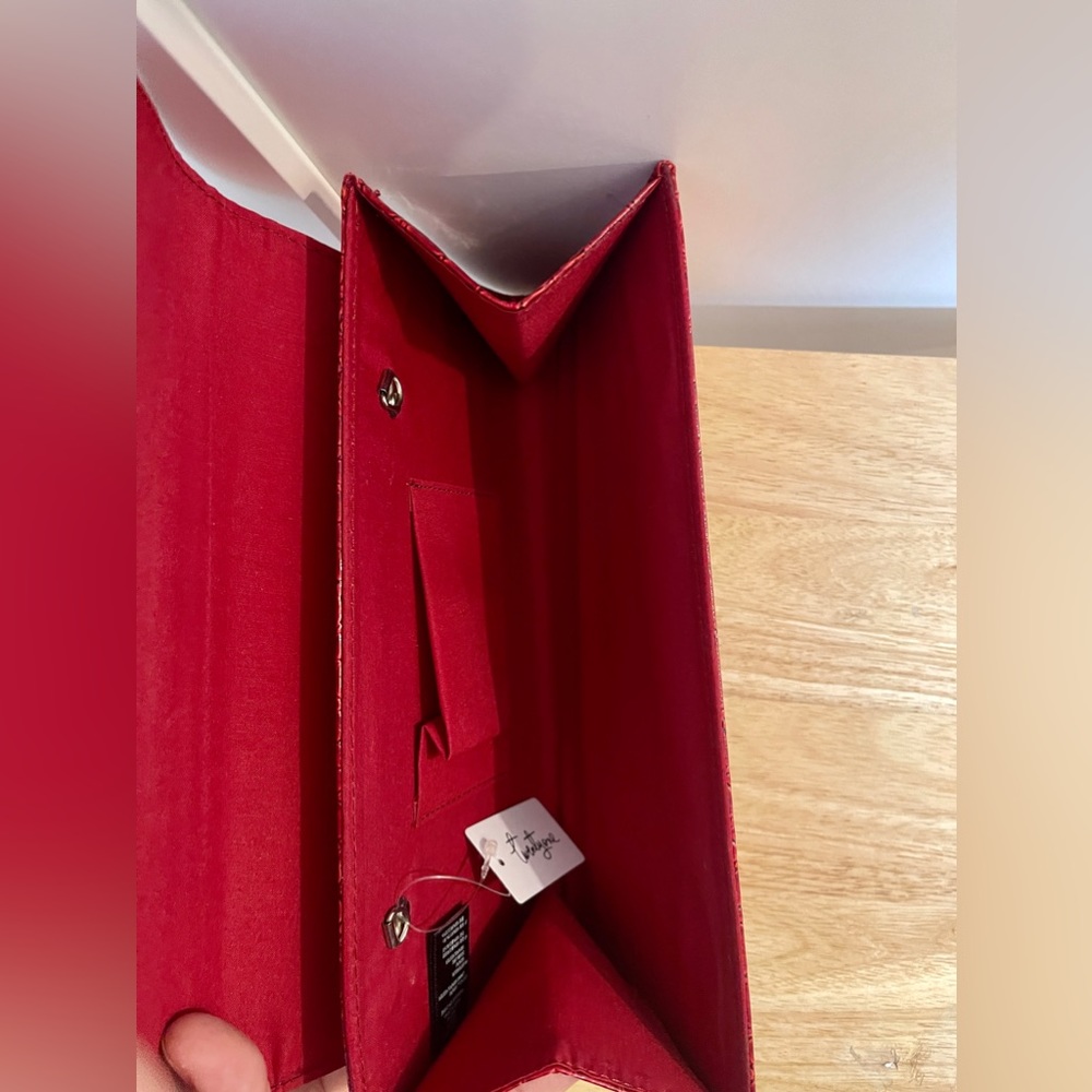 Twentyone Red Crocodile Pattern Clutch - image 5